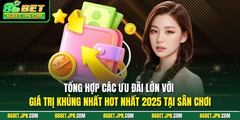 Tổng hợp các ưu đãi lớn với giá trị khủng nhất hot nhất 2026 tại 86BET